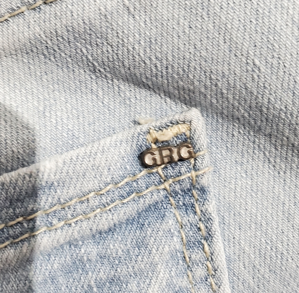 GARAGE Y2K Vintage Low Rise Stretch Denim Jeggings In Light Wash - Picture 9 of 16
